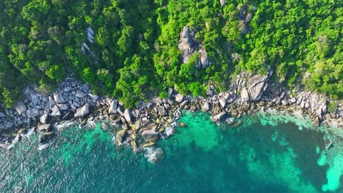 Aerial view of Tao island, Thailand. 4K.