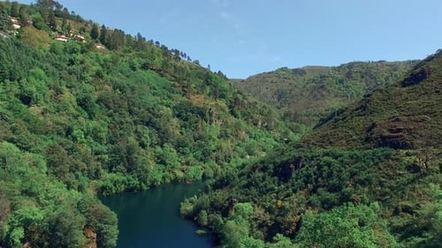 Cinematic River Valley Aerial View