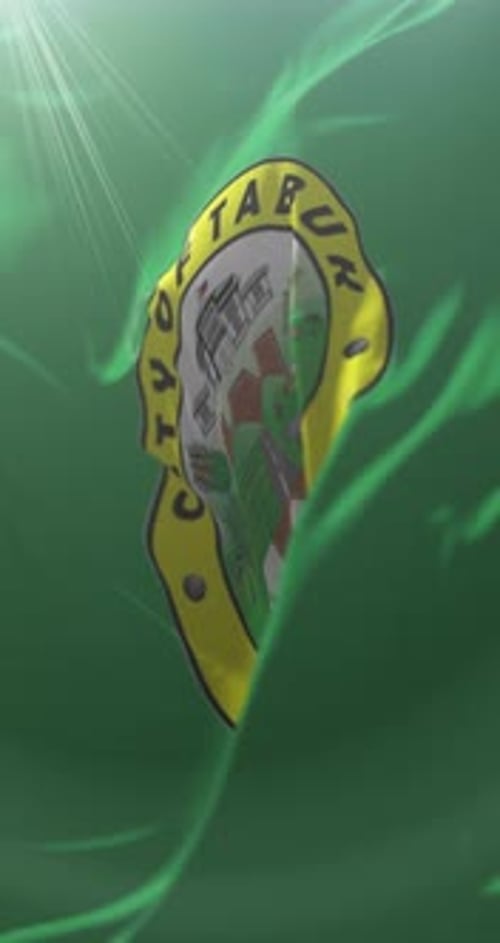 Modern 3D Waving Banner Logo Reveal with Glowing Background