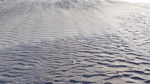 Sand on the Beach Blown By the Wind Sandstorm Concept