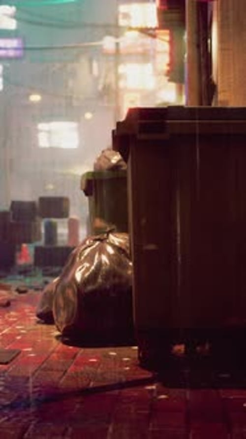 Trash Can By the Asian Street