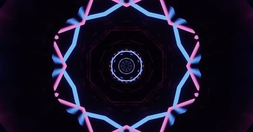 Tunnel of Vibrant Patterns: A Journey Within