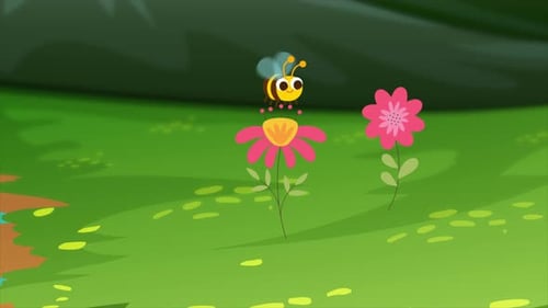 Honey Bee se sienta sobre una flor