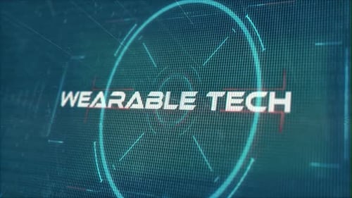 Futuristic Digital Text Reveal with HUD Elements