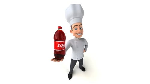 Lustiger 3D-Cartoon-Koch