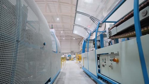 Conveyor Belt or Production Line on Factory