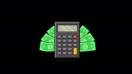 Corporate Finance Calculator with Dollar Bills Animation