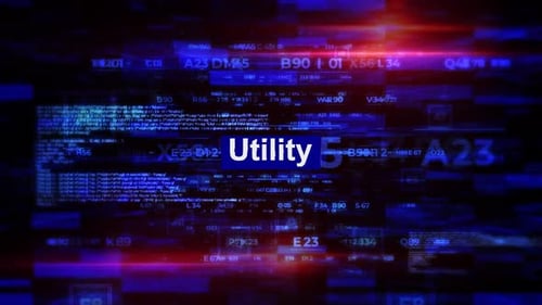 Futuristic Digital Code Data Network Background Animation