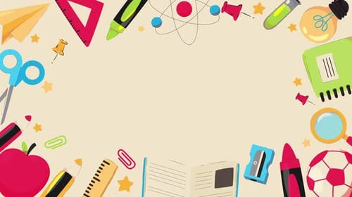 Back To School Background School Elements