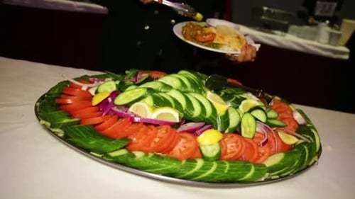 A Tray of vegetables at a party
