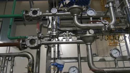 Industrial Piping and Equipment in a Manufacturing Plant