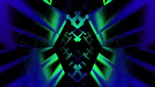 Neon green blue abstract pattern
