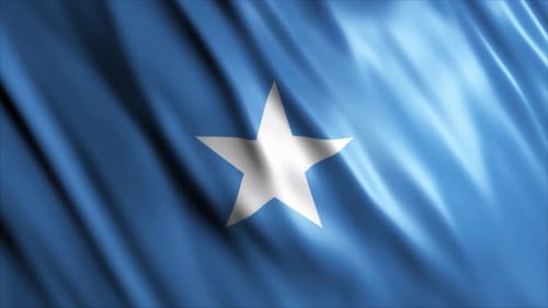 Waving Flag of Somalia Realistic Fabric Loop