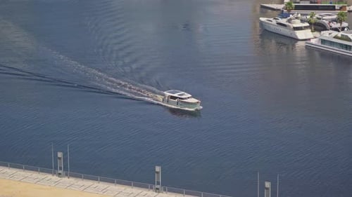 Boat Sailing in Dubai Water Canal
