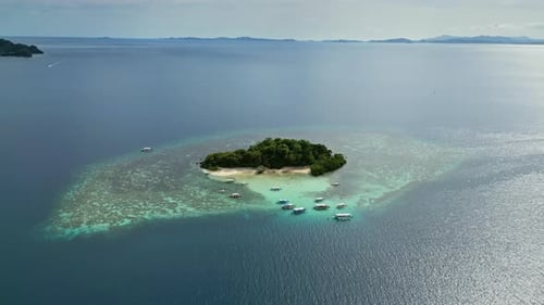 Tropical Philippines Island and Boats