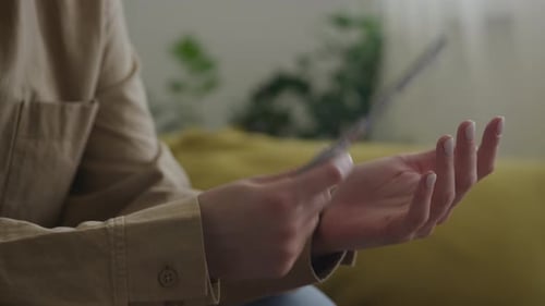 Orbiting Around Female Holding Money In 100 Dollar Bill