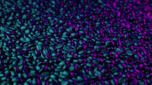 Stirring raw coffee beans