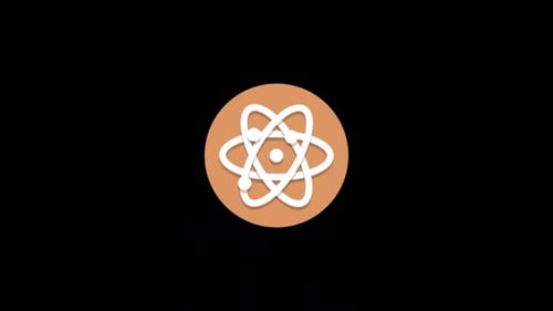 Modern Atom Icon Animation Loop for Science and Technology