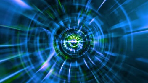 Center Technology Science-Fiction-Maschine, glühendes Strahlenergiefeld