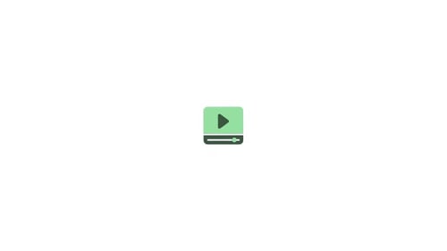 Modern Animated Video Player Icon with Play Pause Controls