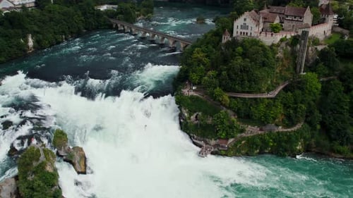 Rhine Falls Waterfall in Switzerland