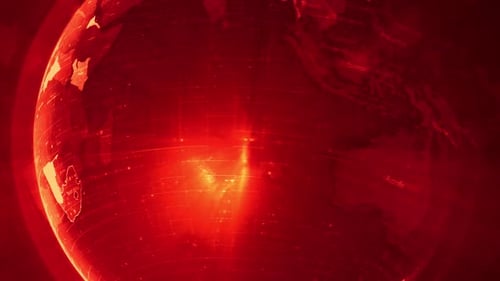 Digital Earth Globe Zoom and Highlight of South Africa Map