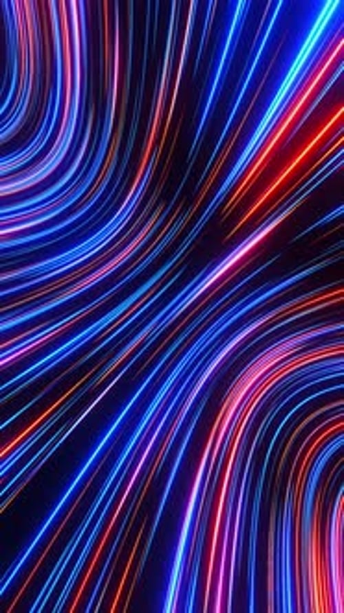 Futuristic Neon Light Streaks Background Loop