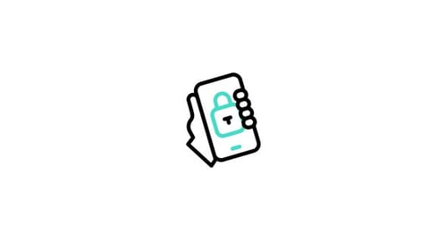 Animated Smartphone Lock Unlock Icon With Checkmark