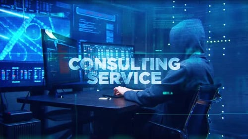 Futuristic Consulting Service Text Reveal Digital Animation