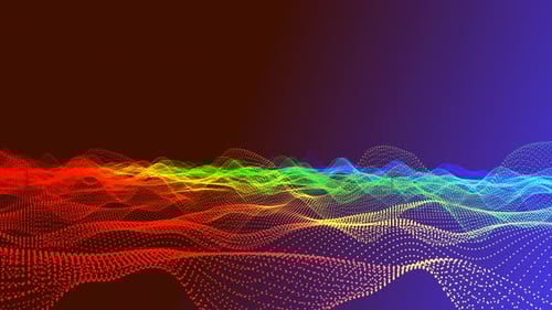 wave net particles technology digital modern texture background . abstract motion realistic particle