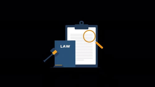 Flat Design Animation of Justice and Law Concept