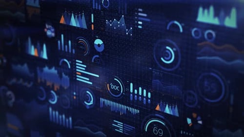 Array of Stock Market Infographics in Motion