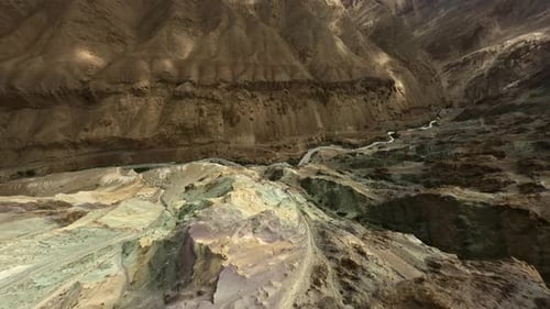 FPV Drone Flight Over Rugged Tibetan Mountain Range