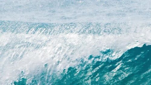 Ocean Wave Breaks on the Shore in Brazil