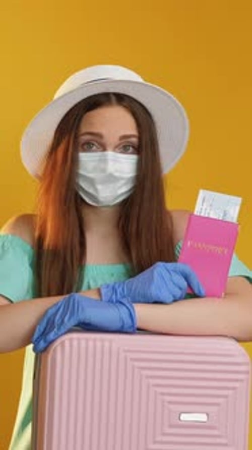 Young Woman Ready to Travel During Pandemic