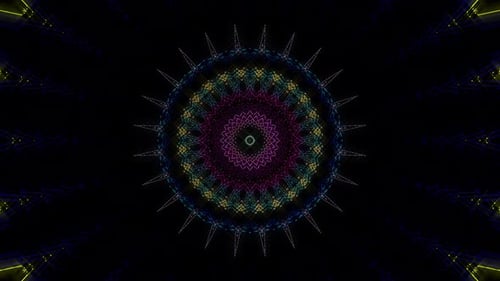 background moving stripes and flashing with shining light lines. Animation with circles