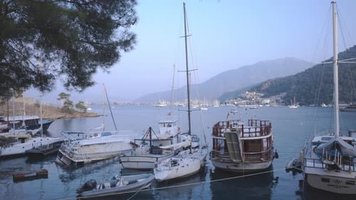 Landscapes Of Fethiye Bay With Yachts