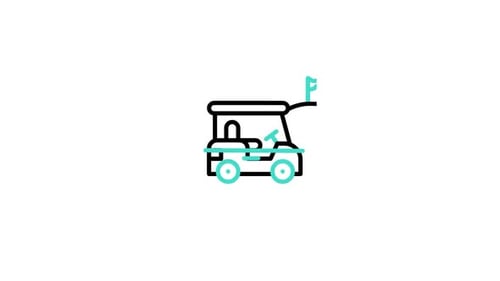 Golf Cart Animated Icon
