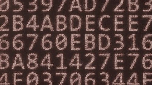 PHISHING-Text bestehend aus Symbolen auf dem Computermonitor