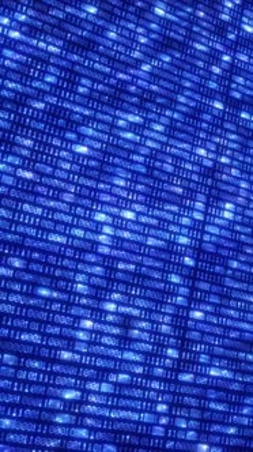 Blue Digital Binary Code Stream Background
