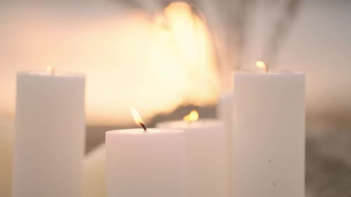 Candlelight Creates a Warm Atmospheric Golden Glow