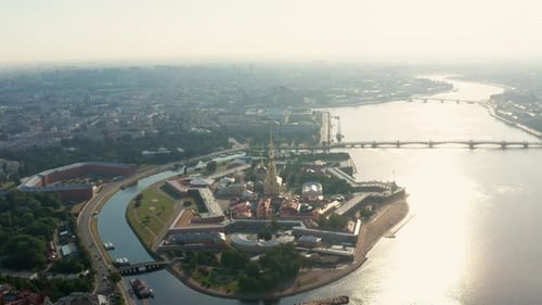 Aerial View of Saint Petersburg Skyline