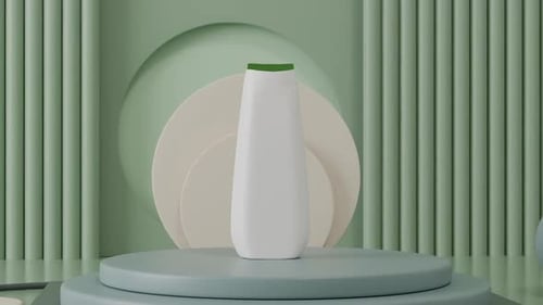 Modern 3D Product Showcase with Geometric Elements