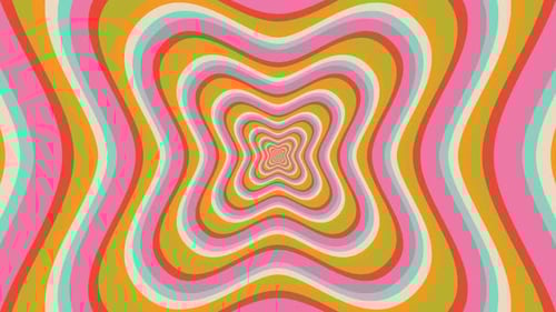 Retro Groovy Colorful Abstract Background Loop