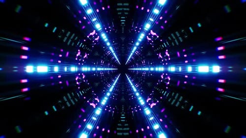 Túnel retro de ondas de audio con luz