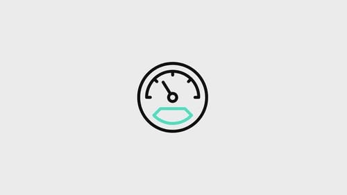 Animated Speedometer Progress Gauge Icon
