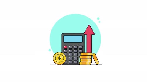 4k Money Growth Infographic Chart. Money Management Concept Animation Video