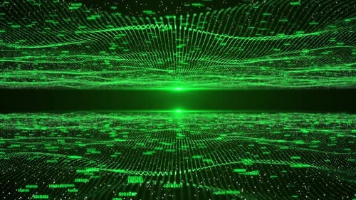 Abstract Technology Futuristic Cyberspace Data Hitech Virtual Space Animation Motion Graphics Design