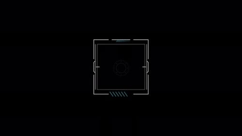 Futuristic Square Minimal HUD Animation Tech Interface