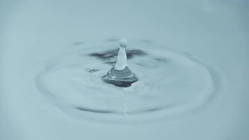 Water Droplet Impact Creates Ripple Effect